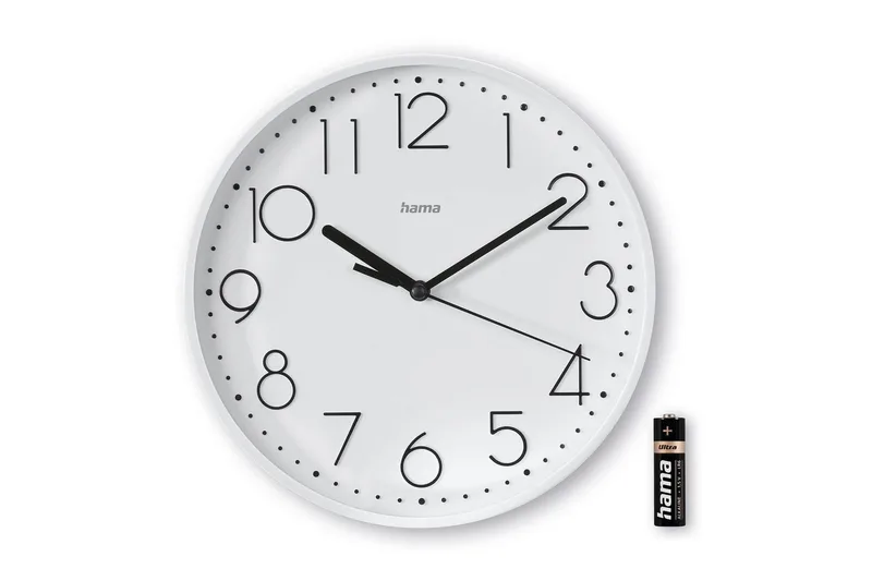 Veggur Hama Salina 22 cm - Hvit - Interiør - Veggdekorasjon - Klokker