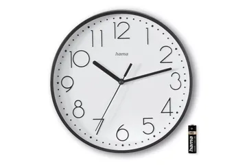 Veggur Hama Salina 22 cm - Svart - Interiør - Veggdekorasjon - Klokker