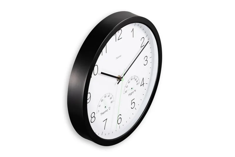 Veggur Hama Santorini 30 cm Svart - Svart - Interiør - Veggdekorasjon - Klokker