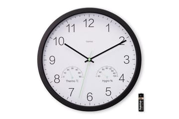 Veggur Hama Santorini 30 cm Svart - Svart - Interiør - Veggdekorasjon - Klokker