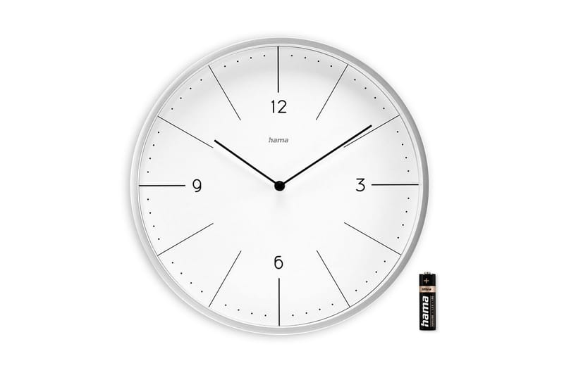 Veggur Hama Sardinia 30 cm Grå - Hvit - Interiør - Veggdekorasjon - Klokker