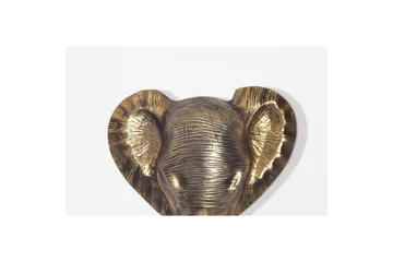 Veggdekorasjon Wohnling Elefant polert aluminiumstøp veggfeste industriell - Interiør - Veggdekorasjon