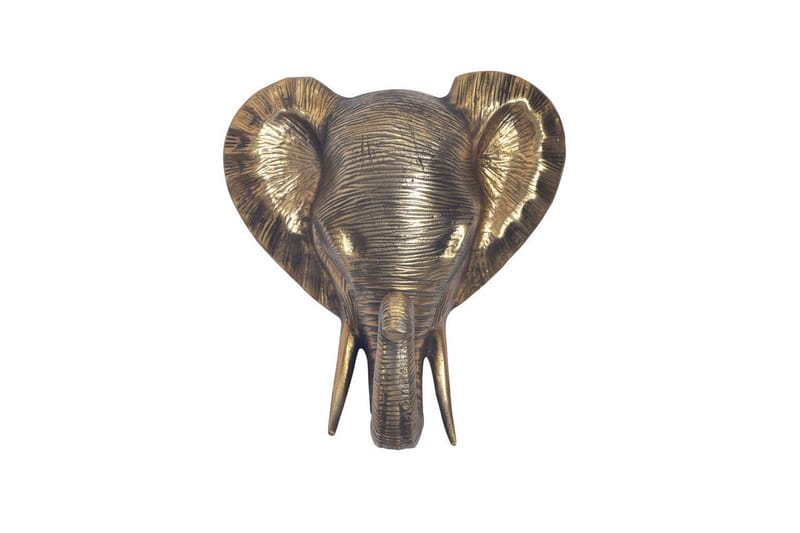 Veggdekorasjon Wohnling Elefant polert aluminiumstøp veggfeste industriell