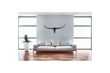 Veggdekorasjon Wohnling Okse Håndpolert Aluminium Industriell Bronse, 100 cm - Bronse, 100 cm - Interiør - Veggdekorasjon