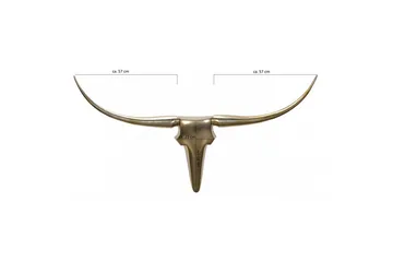 Veggdekorasjon Wohnling Okse Håndpolert Aluminium Industriell Gull, 125 cm - Gull, 125 cm - Interiør - Veggdekorasjon