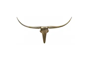 Veggdekorasjon Wohnling Okse Håndpolert Aluminium Industriell Gull, 125 cm - Gull, 125 cm - Interiør - Veggdekorasjon