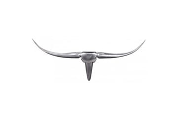 Veggdekorasjon Wohnling Okse Håndpolert Aluminium Industriell Sølv, 75 cm - Sølv, 75 cm - Interiør - Veggdekorasjon