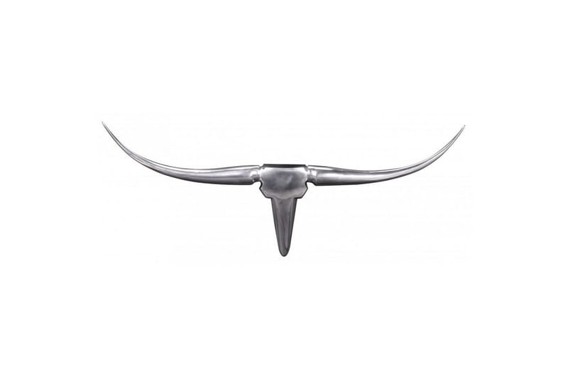 Veggdekorasjon Wohnling Okse Håndpolert Aluminium Industriell Sølv, 75 cm - Sølv, 75 cm - Interiør - Veggdekorasjon