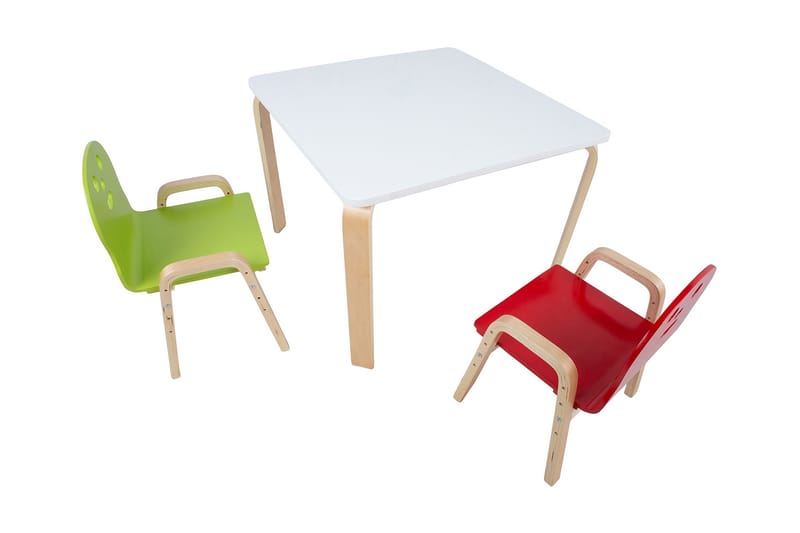Barnebord Happy 75x75xH50 cm Hvit - Barnebord og stoler