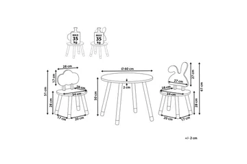 Barnebord med stoler Robin - Møbler - Barnemøbler - Barnebord - Barnebord og stoler