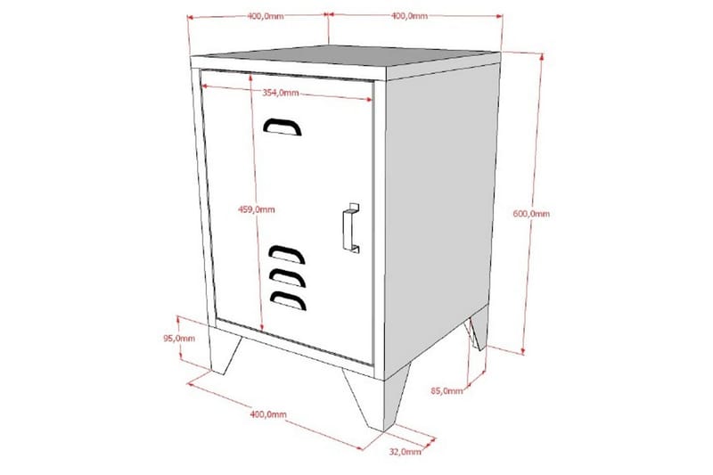 Nattbord Bronxx Blå - Blå - Møbler - Barnemøbler - Barnebord - Nattbord barn