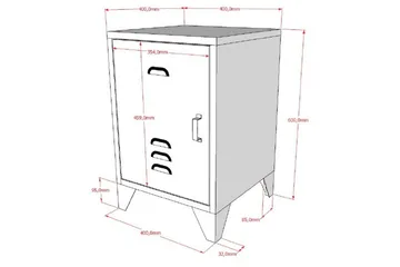 Nattbord Bronxx Grå - Grå - Møbler - Barnemøbler - Barnebord - Nattbord barn
