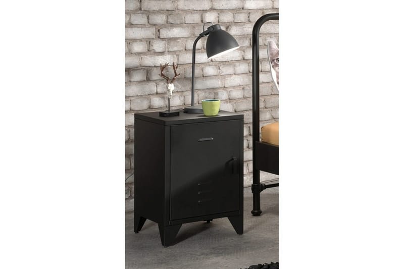 Nattbord Bronxx Svart - Svart - Møbler - Barnemøbler - Barnebord - Nattbord barn