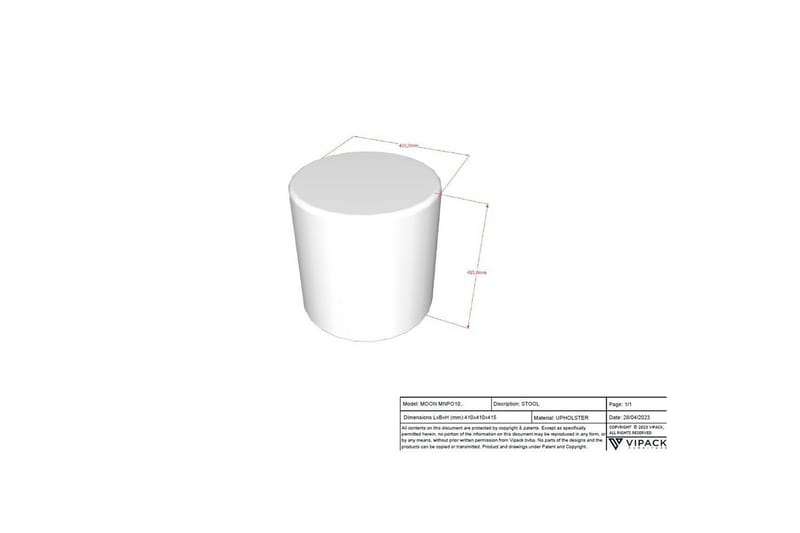 Nattbord Måne Rosa - Rosa - Møbler - Barnemøbler - Barnebord - Nattbord barn