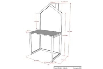Skrivebord Dallas Antrasitt - Antrasitt - Møbler - Barnemøbler - Barnebord - Skrivepult barn