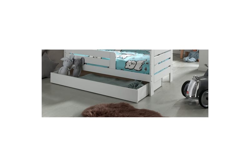 Skuff Småbarnsseng Hvit - Hvit - Møbler - Barnemøbler - Barnebord - Nattbord barn