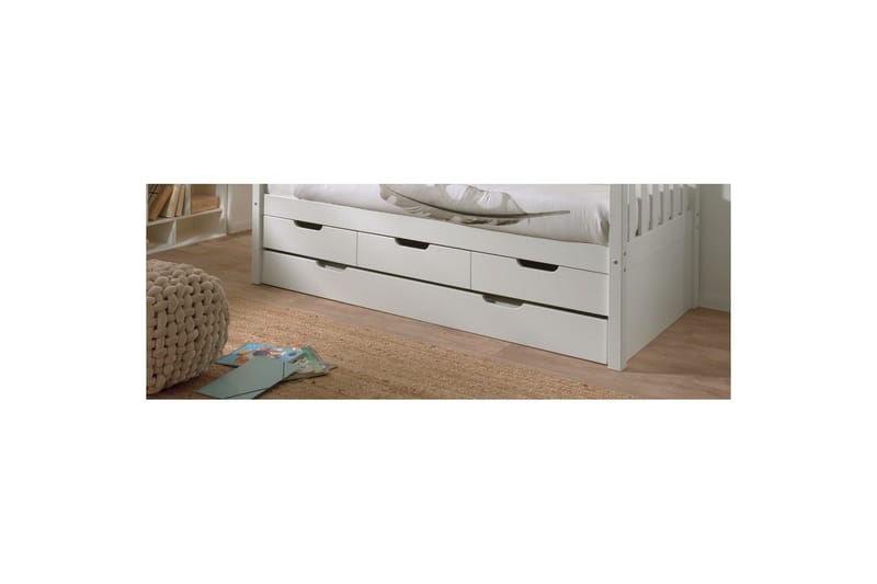 UnderBed Fritz Hvit - Hvit - Møbler - Barnemøbler - Barnebord - Nattbord barn