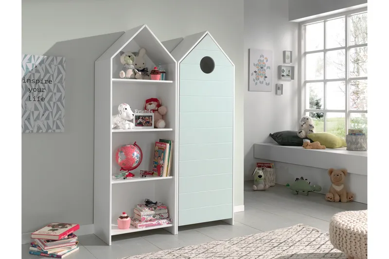 Bustorp Barnemøbelsett, Hvit/Mintgrønn