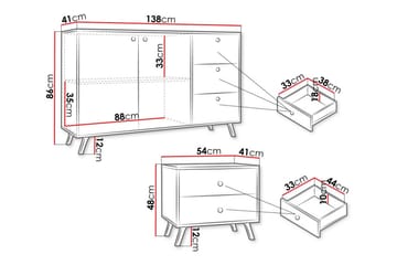 Emyvale Møbelsett For Barnerom - Svart - Møbler - Barnemøbler - Barnemøbelsett