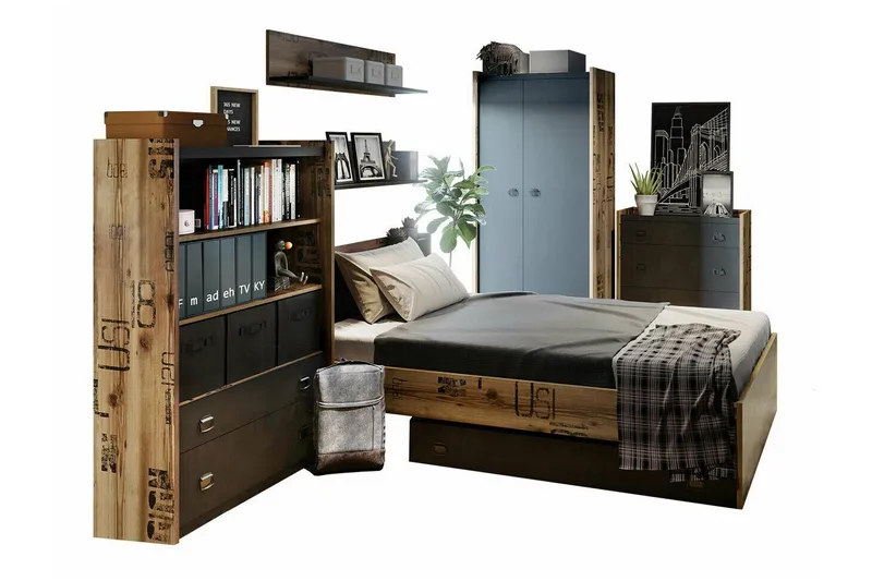 Rathmore Møbelsett For Barnerommet, Grå