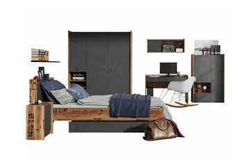 Rathmore Møbelsett For Barnerommet - Grå - Møbler - Barnemøbler - Barnemøbelsett