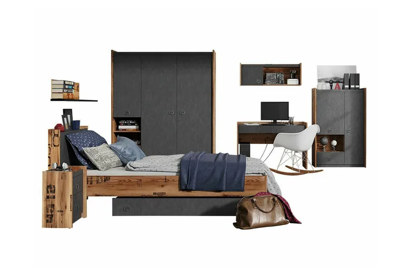 Rathmore Møbelsett For Barnerommet, Grå