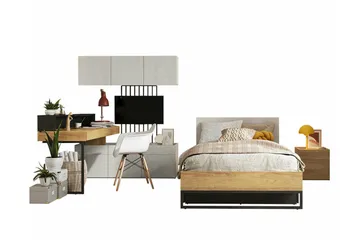 Rathmore Møbelsett For Barnerommet - Svart - Møbler - Barnemøbler - Barnemøbelsett