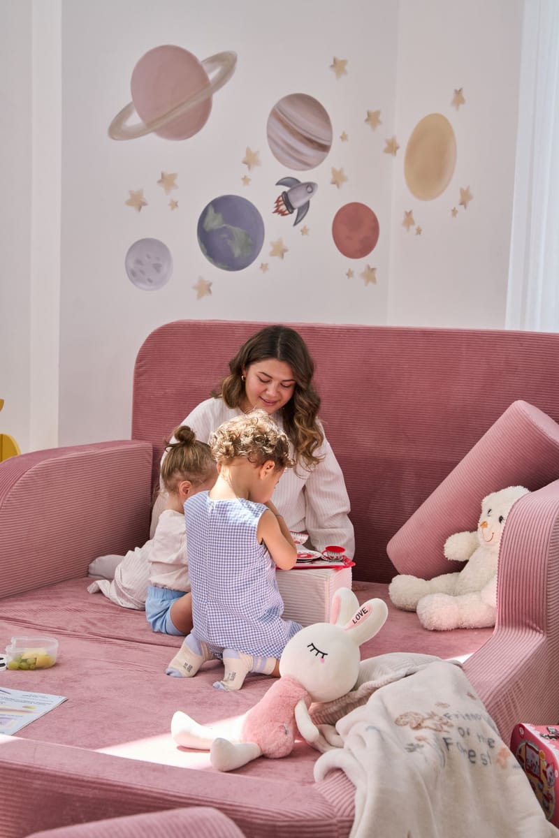 Barneseng Atelier Del Sofa Funbed Double (115 x 90 x 210 cm) Rosa - Rosa - Møbler - Barnemøbler - Barneseng & Juniorseng