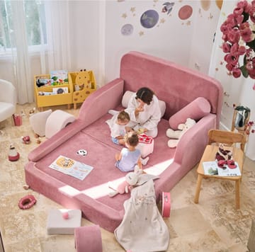 Barneseng Atelier Del Sofa Funbed Double (115 x 90 x 210 cm) Rosa - Rosa - Møbler - Barnemøbler - Barneseng & Juniorseng