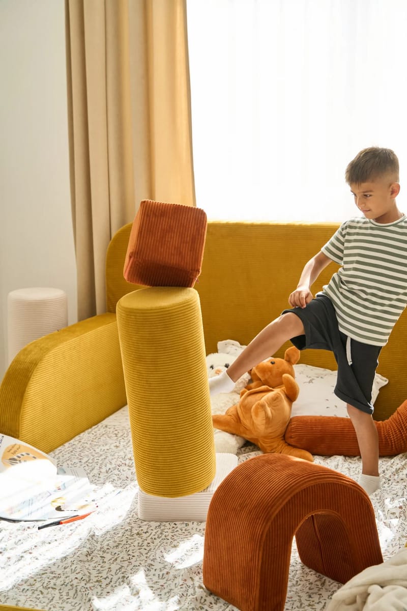 Barneseng Atelier Del Sofa Funbed Double (115 x 90 x 210 cm) Sennepsgul - Sennepsgul - Møbler - Barnemøbler - Barneseng & Juniorseng