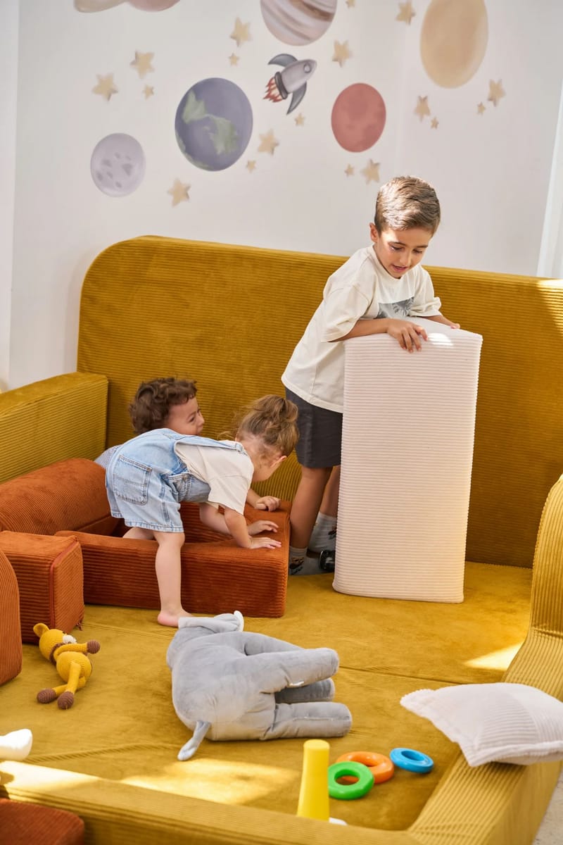 Barneseng Atelier Del Sofa Funbed Double (115 x 90 x 210 cm) Sennepsgul - Sennepsgul - Møbler - Barnemøbler - Barneseng & Juniorseng