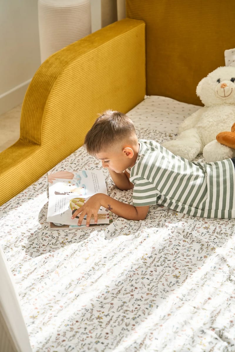 Barneseng Atelier Del Sofa Funbed Double (115 x 90 x 210 cm) Sennepsgul - Sennepsgul - Møbler - Barnemøbler - Barneseng & Juniorseng