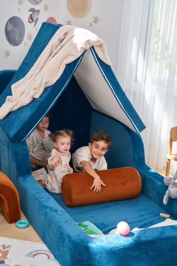 Barneseng Atelier Del Sofa Funbed Enkel (90 x 90 x 210 cm) Indigo - Indigo - Møbler - Barnemøbler - Barneseng & Juniorseng