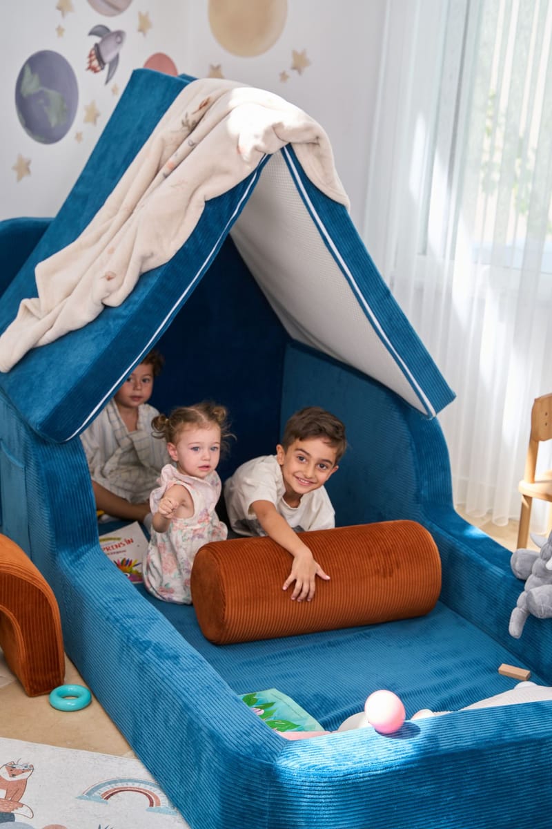 Barneseng Atelier Del Sofa Funbed Enkel (90 x 90 x 210 cm) Indigo - Indigo - Møbler - Barnemøbler - Barneseng & Juniorseng