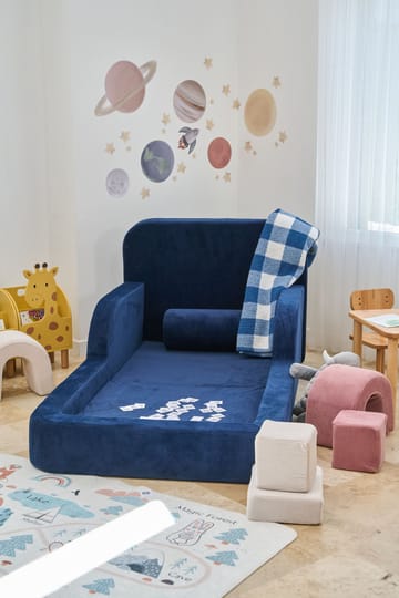 Barneseng Atelier Del Sofa Funbed Enkel (90 x 90 x 210 cm) Navy Blue - Navy Blue - Møbler - Barnemøbler - Barneseng & Juniorseng