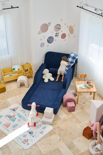 Barneseng Atelier Del Sofa Funbed Enkel (90 x 90 x 210 cm) Navy Blue - Navy Blue - Møbler - Barnemøbler - Barneseng & Juniorseng