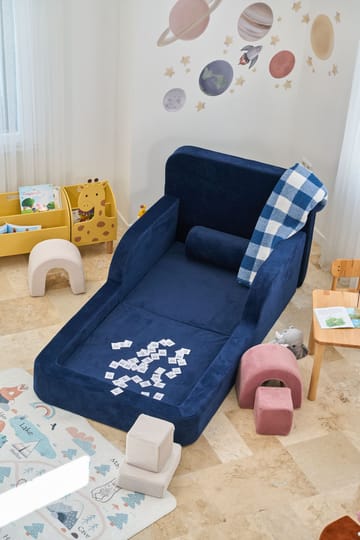 Barneseng Atelier Del Sofa Funbed Enkel (90 x 90 x 210 cm) Navy Blue - Navy Blue - Møbler - Barnemøbler - Barneseng & Juniorseng