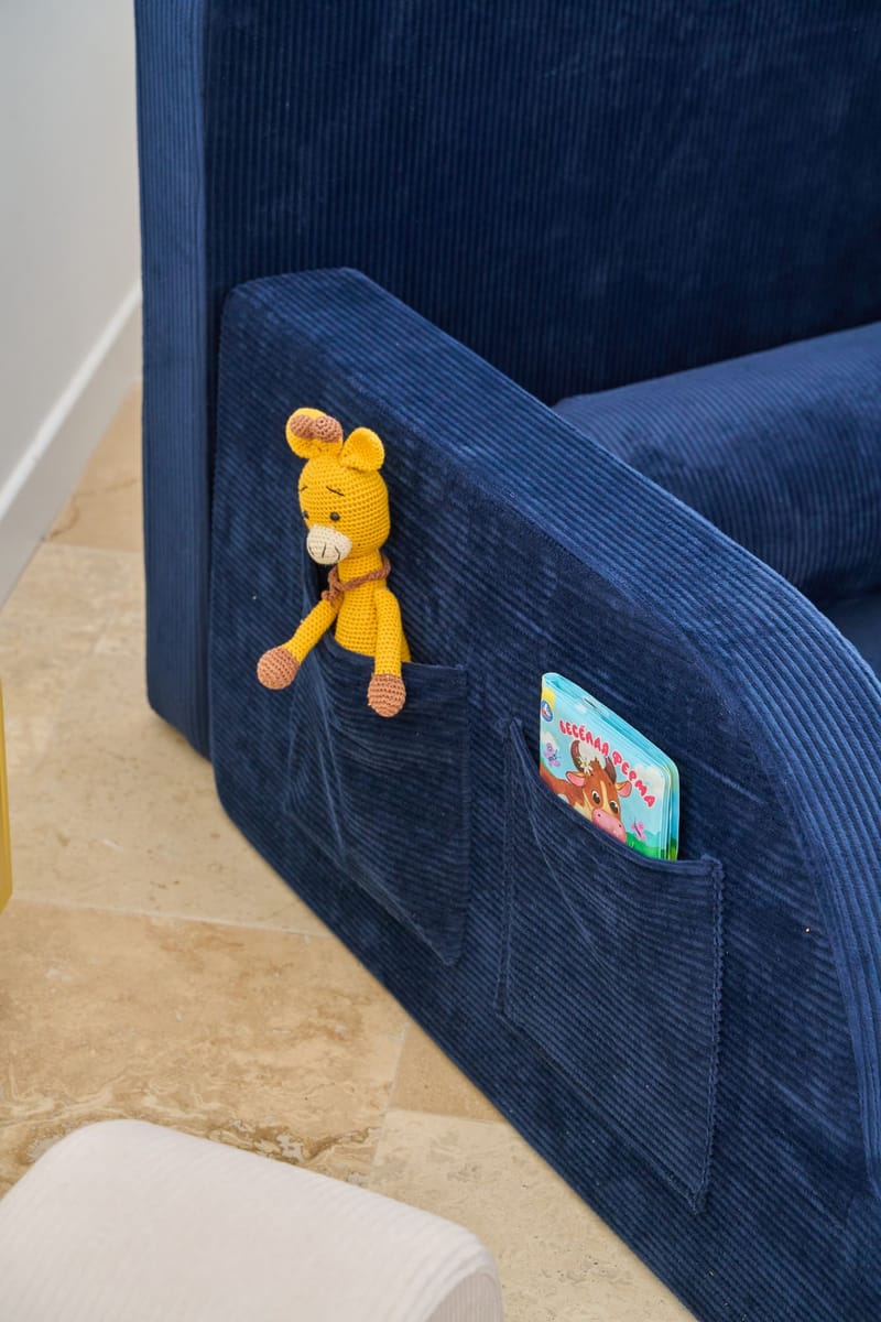 Barneseng Atelier Del Sofa Funbed Enkel (90 x 90 x 210 cm) Navy Blue - Navy Blue - Møbler - Barnemøbler - Barneseng & Juniorseng