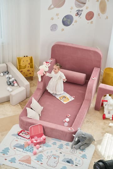 Barneseng Atelier Del Sofa Funbed Enkel (90 x 90 x 210 cm) Rosa - Rosa - Møbler - Barnemøbler - Barneseng & Juniorseng