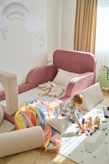 Barneseng Atelier Del Sofa Funbed Enkel (90 x 90 x 210 cm) Rosa - Rosa - Møbler - Barnemøbler - Barneseng & Juniorseng