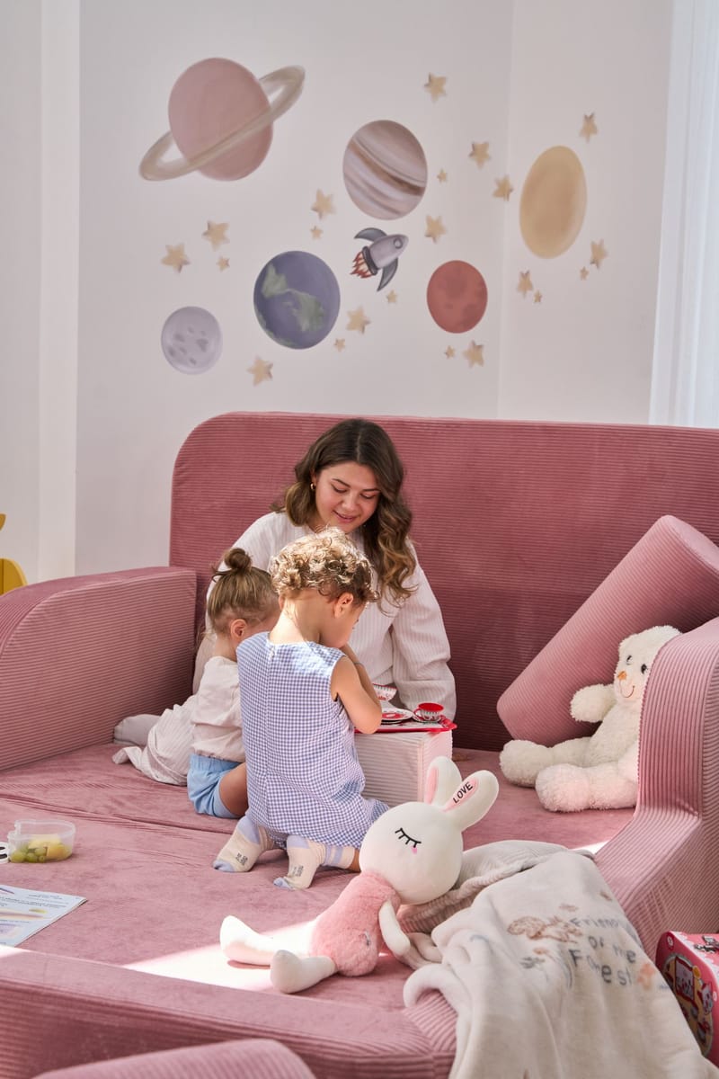 Barneseng Atelier Del Sofa Funbed Enkel (90 x 90 x 210 cm) Rosa - Rosa - Møbler - Barnemøbler - Barneseng & Juniorseng