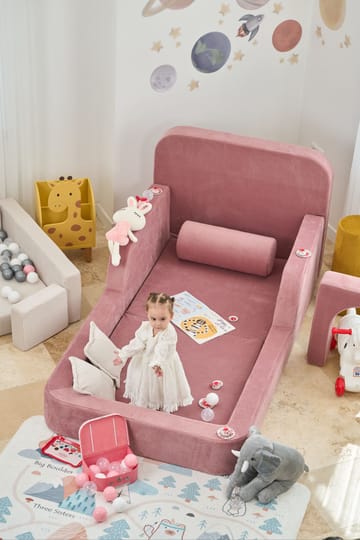 Barneseng Atelier Del Sofa Funbed Enkel (90 x 90 x 210 cm) Rosa - Rosa - Møbler - Barnemøbler - Barneseng & Juniorseng