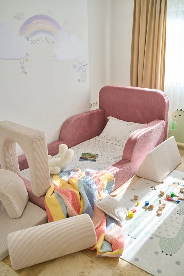 Barneseng Atelier Del Sofa Funbed Enkel (90 x 90 x 210 cm) Rosa - Rosa - Møbler - Barnemøbler - Barneseng & Juniorseng