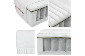 Algedi Fjærmadrass 160x200 cm - Hvit - Møbler - Senger - Madrasser - Springfjærmadrass & rammemadras