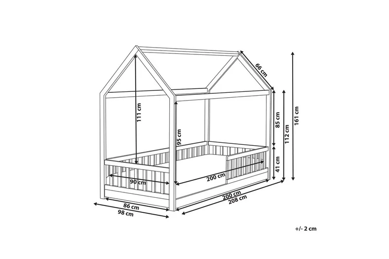 Barneseng Cossaye - Lyst tre - Møbler - Barnemøbler - Barneseng & Juniorseng - Husseng