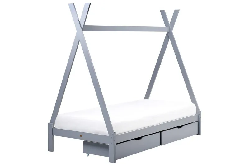 Barneseng med skuffer Devay - Grå - Møbler - Barnemøbler - Barneseng & Juniorseng - Husseng