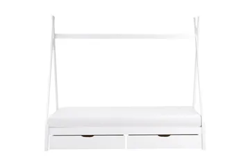 Barneseng med skuffer Devay - Hvit - Møbler - Barnemøbler - Barneseng & Juniorseng - Husseng