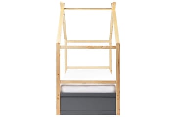 Barneseng Orgeval - Grå, lyst treverk, hvit - Møbler - Barnemøbler - Barneseng & Juniorseng - Husseng