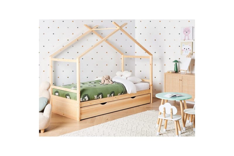 Barneseng Orgeval - Lyst tre - Møbler - Barnemøbler - Barneseng & Juniorseng - Husseng