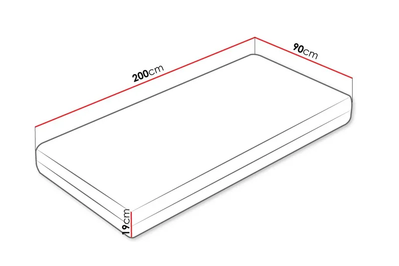 Billok Fjærmadrass 90x200 cm - Hvit - Møbler - Senger - Madrasser - Springfjærmadrass & rammemadras